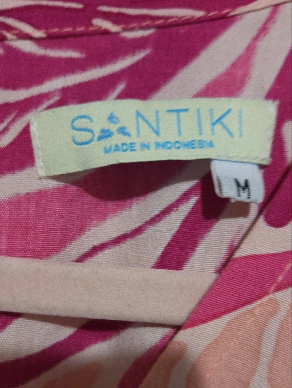 Santiki Pink & Cream Botanical Mini Dress